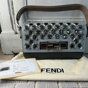 Extremely Rare Fendi Crystal Studded Baguette